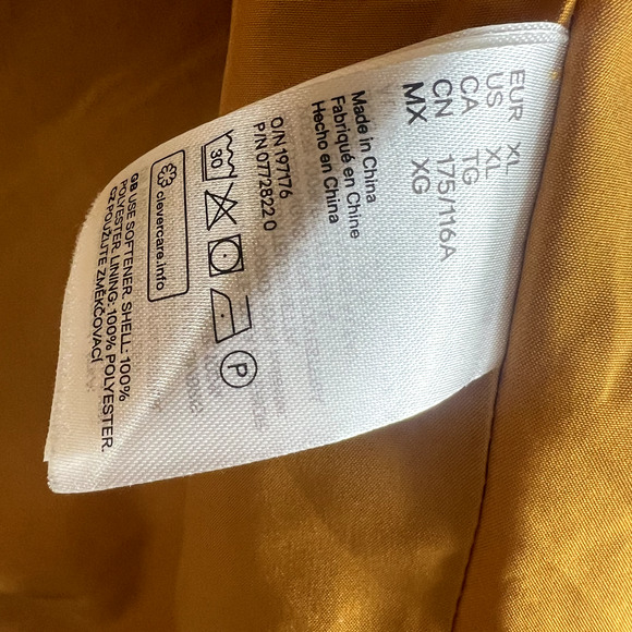 H&M Teddy Coat Jacket Womens XL Orange Brown Fuzzy Comfy Oversized Lined - Picture 10 of 13